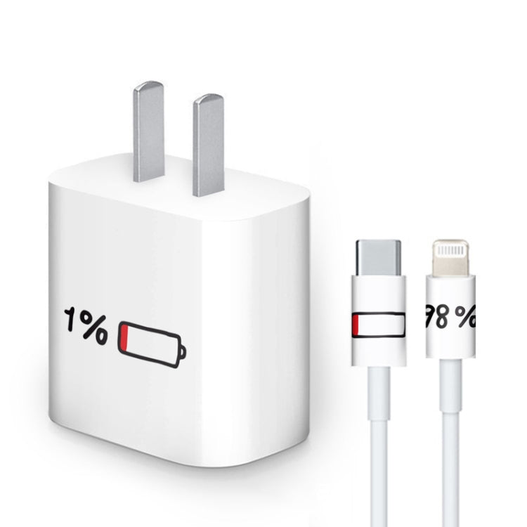 4 Sets PVC Creative Stickers For 18W/20W US Plug Charger & Type-C to 8 Pin Data Cable(047) - iPhone Stickers by buy2fix | Online Shopping UK | buy2fix
