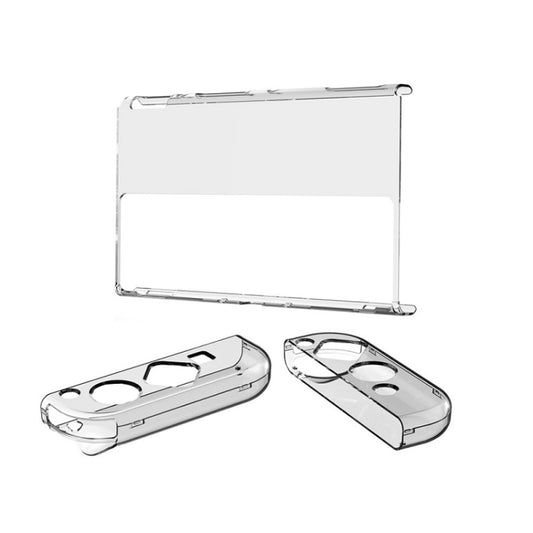 DOBE TNS-1133B Host Protection Kit + Left And Right Handle Crystal Anti-Fall Protection Cover For Switch OLED(Transparent Color) - Cases by DOBE | Online Shopping UK | buy2fix