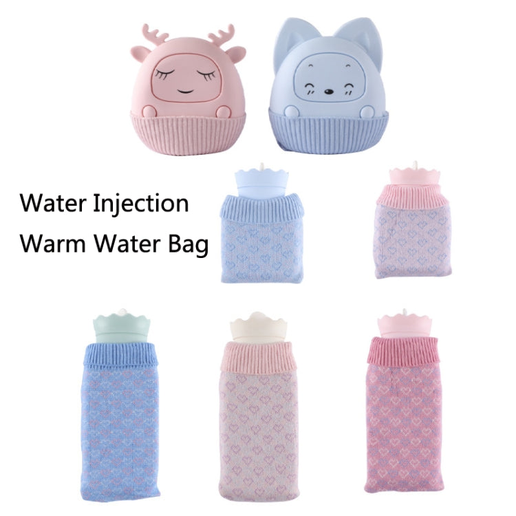 Winter Silicone Hand Warmer Cartoon Cute Water Injection Warm Water Bag, Colour: Light Blue Square - Hot Water Bags by buy2fix | Online Shopping UK | buy2fix