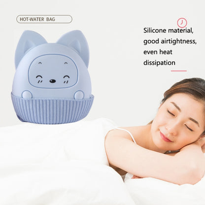 Winter Silicone Hand Warmer Cartoon Cute Water Injection Warm Water Bag, Colour: Light Blue Square - Hot Water Bags by buy2fix | Online Shopping UK | buy2fix