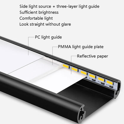 Intelligent Automatic Human Body Induction Wireless LED Lamp 20cm(Black + White Light) - Sensor LED Lights by buy2fix | Online Shopping UK | buy2fix