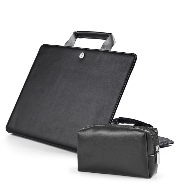 Book Style Laptop Protective Case Handbag For Macbook 13 inch(Black + Power Bag) - Protective Bags by buy2fix | Online Shopping UK | buy2fix