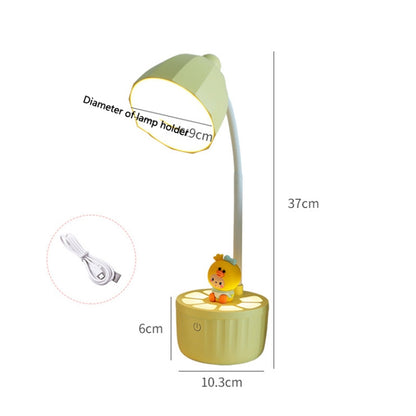 2102 LED Eye Protection Lighting Reading Desk Lamp, Style: with Doll (Green) - Desk Lamps by buy2fix | Online Shopping UK | buy2fix