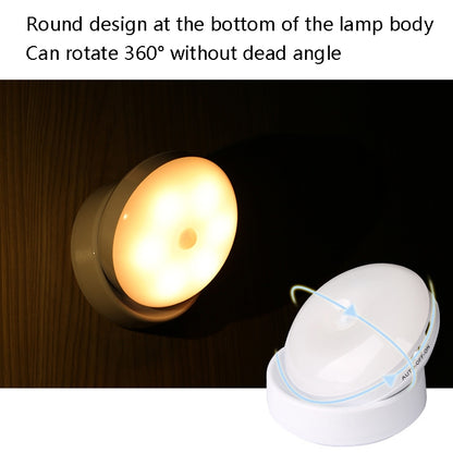 DMK-6PL Kitchen Cabinet Body Infrared Sensing Lamp, Style: Rotate Battery(Warm Yellow Light) - Sensor LED Lights by buy2fix | Online Shopping UK | buy2fix