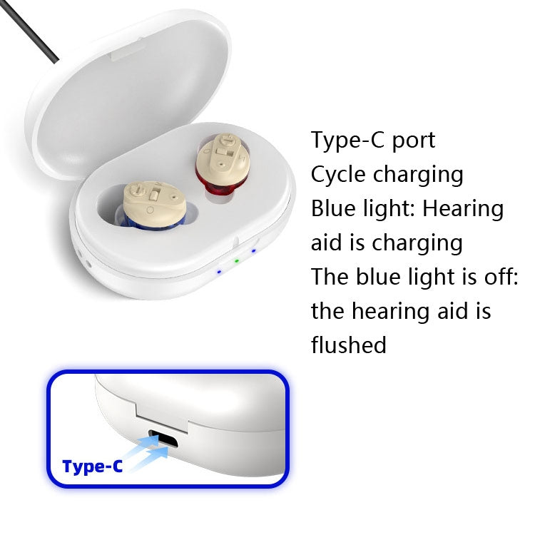 Old People Voice Amplifier Sound Collector Hearing Aid(White) - Hearing Aids by buy2fix | Online Shopping UK | buy2fix