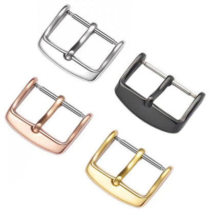 5pcs IP Plated Stainless Steel Pin Buckle Watch Accessories, Color: Gold 14mm - Watch Accessories & Parts by buy2fix | Online Shopping UK | buy2fix