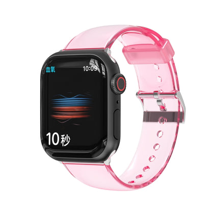 TPU Fuel Injection Watch Band For Apple Watch Series 7 41mm /6&SE&5&4 40mm /3&2&1 38mm(Transparent  Pink) - Watch Bands by null | Online Shopping UK | buy2fix