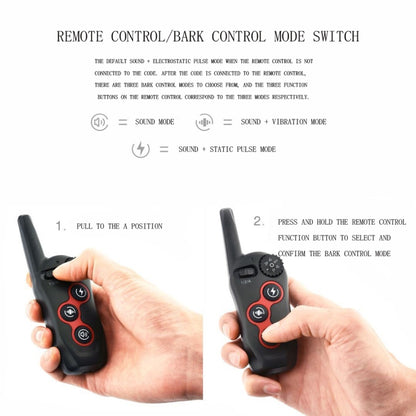 Remote Control Trainer Dog Collar Automatic Barking Stopper, Specification: 1 Drag 1 Black - Training Aids by buy2fix | Online Shopping UK | buy2fix