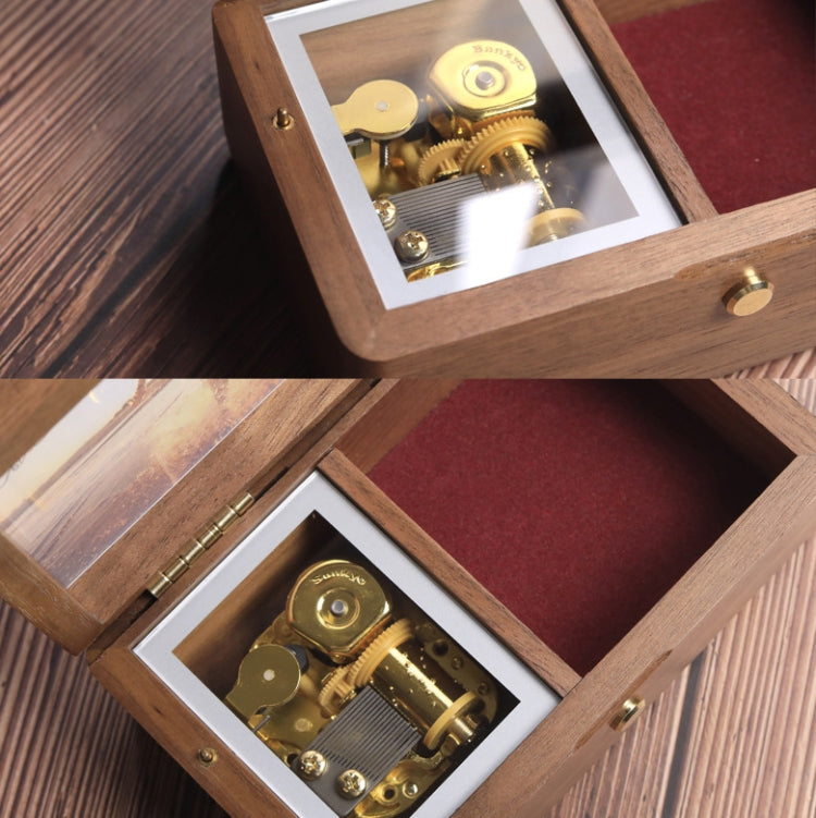 Wooden Jewelry Storage Music Box with Photo Frame Function, Spec: Walnut - Music Box by buy2fix | Online Shopping UK | buy2fix