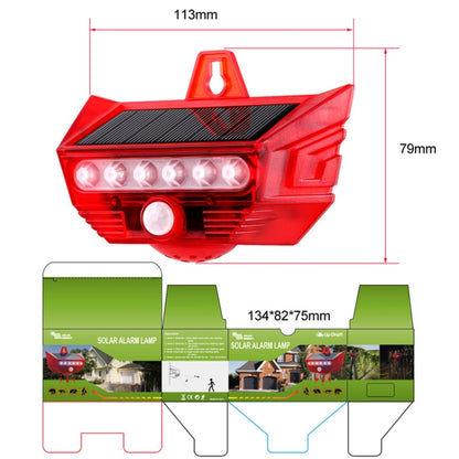 RC-710 Solar Burglar Alarm Light Remote Control Human Body Induction Drive(Red) - Solar Lights by buy2fix | Online Shopping UK | buy2fix