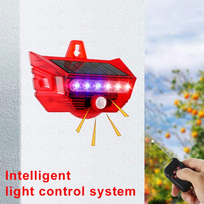 RC-710 Solar Burglar Alarm Light Remote Control Human Body Induction Drive(Red) - Solar Lights by buy2fix | Online Shopping UK | buy2fix