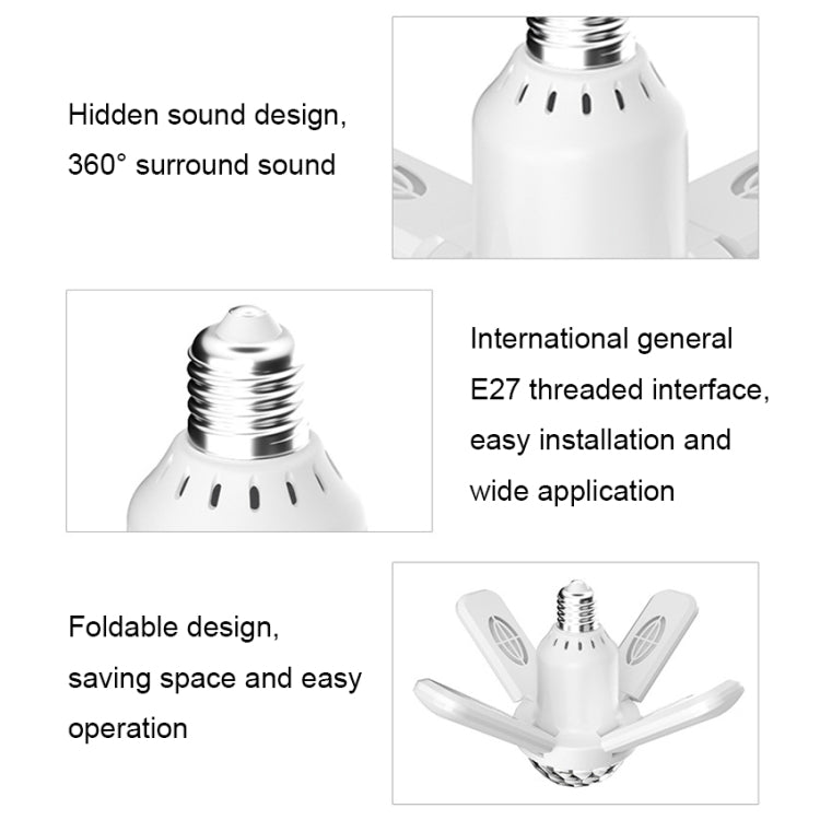 LY-002 24W Mini Bluetooth RGB Light Effect Foldable Music Light(Magic Light) - Smart Light Bulbs by buy2fix | Online Shopping UK | buy2fix