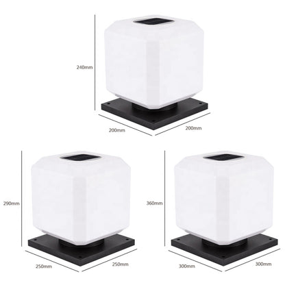 003 Solar Square Outdoor Post Light LED Waterproof Wall Lights, Size: 20cm (Warm Light) - Solar Lights by buy2fix | Online Shopping UK | buy2fix