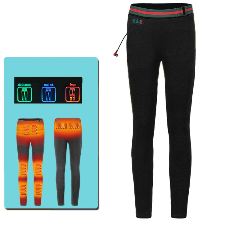 USB Rechargeable Smart Heating Outdoor Thickened Casual Trousers, Size: 3XL(Black) - Casual Pants by buy2fix | Online Shopping UK | buy2fix