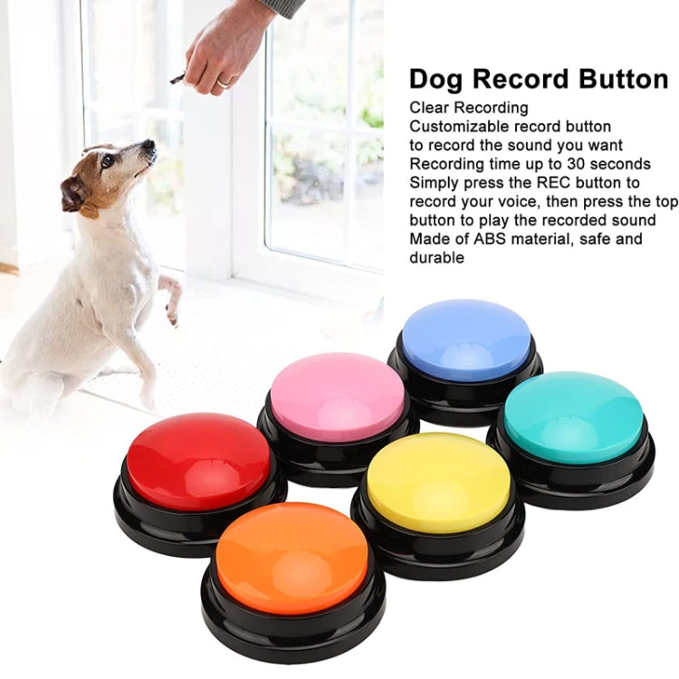 Pet Communication Button Dog Vocal Box Recording Vocalizer, Style: Recording Model(Light Blue) - Training Aids by buy2fix | Online Shopping UK | buy2fix
