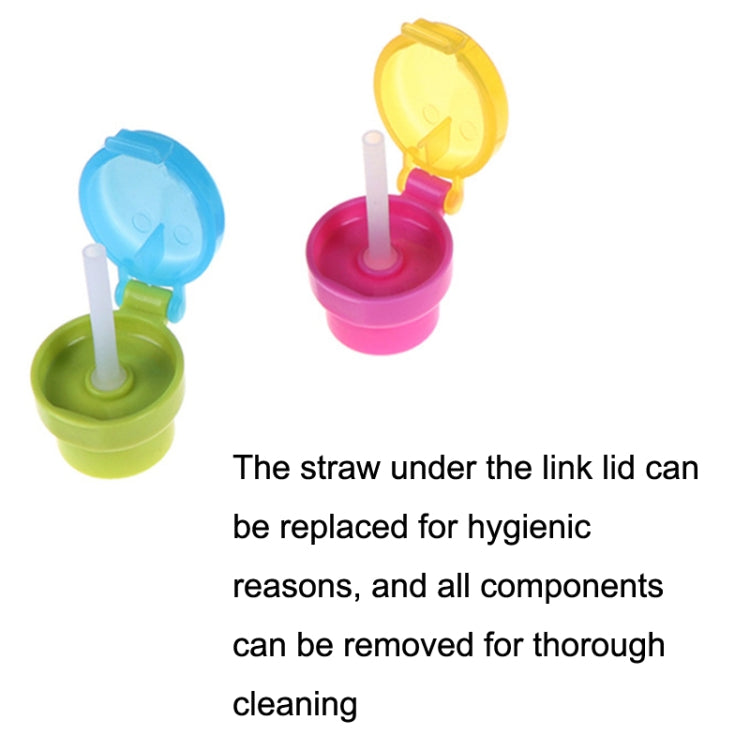 2pcs CJ07205 Baby Straw Lids Portable Drinking Straw Lids for Children(Pink) - Drinking Tools by buy2fix | Online Shopping UK | buy2fix