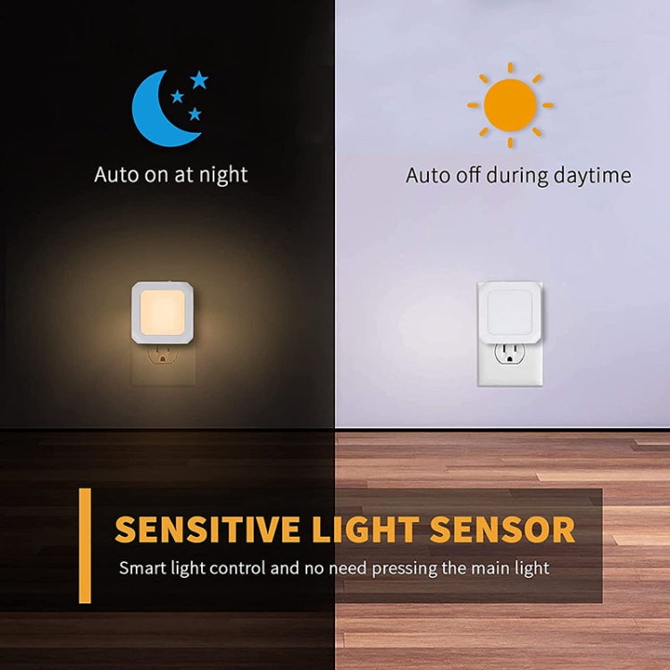 0.6W Stepless Dimming Induction Night Light Square Light Guide Plate Baby Night Light(US Plug) - Sensor LED Lights by buy2fix | Online Shopping UK | buy2fix