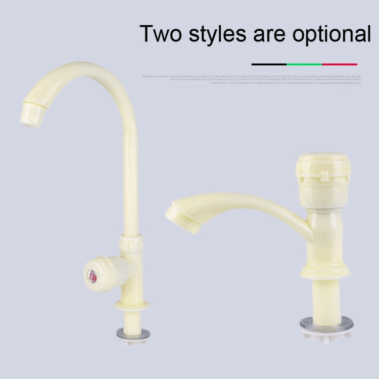 Plastic Kitchen Single Cold Sink Faucet Vertical Faucet, Specification: Hand Wheel - Faucets & Accessories by buy2fix | Online Shopping UK | buy2fix