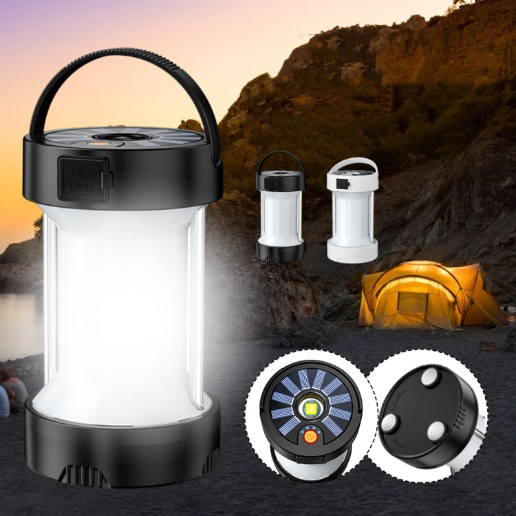 Camping Lantern Outdoor Solar Emergency Lights Multifunctional Tent Light(Hourglass White) - Camping Lighting by buy2fix | Online Shopping UK | buy2fix