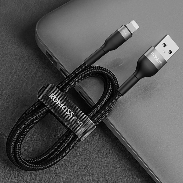 ROMOSS  CB12B 2.4A 8 Pin Fast Charging Cable For IPhone / IPad Data Cable 1.5m(Gray Black) - Normal Style Cable by ROMOSS | Online Shopping UK | buy2fix