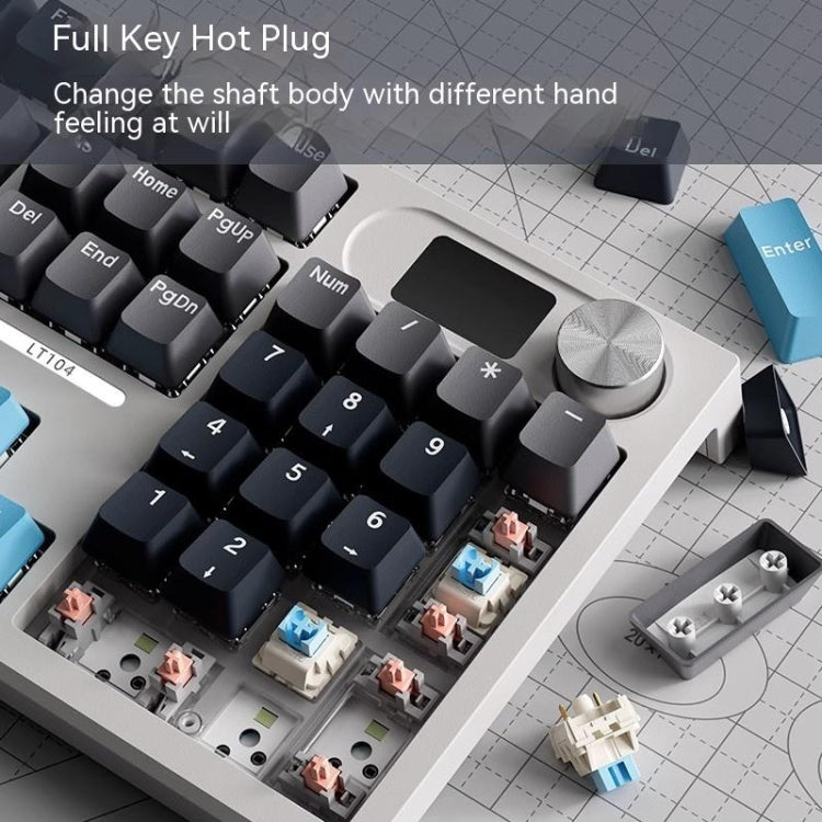 LANGTU LT104 Mechanical Keyboard Backlight Display Flexible DIY Keyboard, Style: Wired Color Screen RGB (Deep Gray) - Wired Keyboard by LANGTU | Online Shopping UK | buy2fix