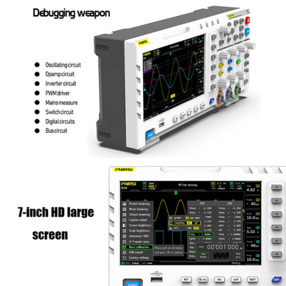 FNIRSI 2 In 1 Dual-Channel 100M Bandwidth Digital Oscilloscope 1GS Sampling Signal Generator, EU Plug 1014D - Digital Multimeter by FNIRSI | Online Shopping UK | buy2fix