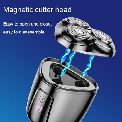 Mini Magnetic Head Shaver Smart LED Display Electric Shaver, Color: Gun-color - Electric Shavers by buy2fix | Online Shopping UK | buy2fix