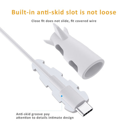 Data Line Protector For IPhone USB Type-C Charger Wire Winder Protection, Spec: Microcephaly +Small Head Band White - Cable Organizer by buy2fix | Online Shopping UK | buy2fix