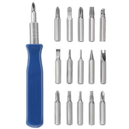 HOSHE 16 In 1 Mini Screwdriver Set Multiple Screwdriver Bits Watch Eyeglasses Repair Tool - Screwdriver Tools by HOSHE | Online Shopping UK | buy2fix