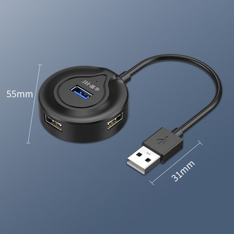 JINGHUA N62 USB2.0 4-Port Splitter One To Four HUB Extension Connector, Model: 0.2m Black - USB 2.0 HUB by JINGHUA | Online Shopping UK | buy2fix