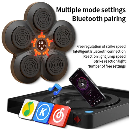 LED Light Smart Bluetooth Music Boxing Machine Home Punch-free Wall-mounted Electronic Boxer with Adult Gloves - Boxing by buy2fix | Online Shopping UK | buy2fix