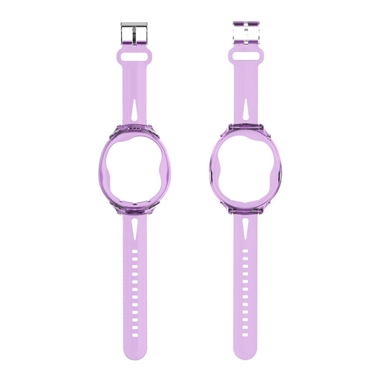 For Tamagotchi UNI (2023) Pet Game Machine Silicone Integrated Watch Strap Protective Case(Transparent Pink) - Accessories by buy2fix | Online Shopping UK | buy2fix