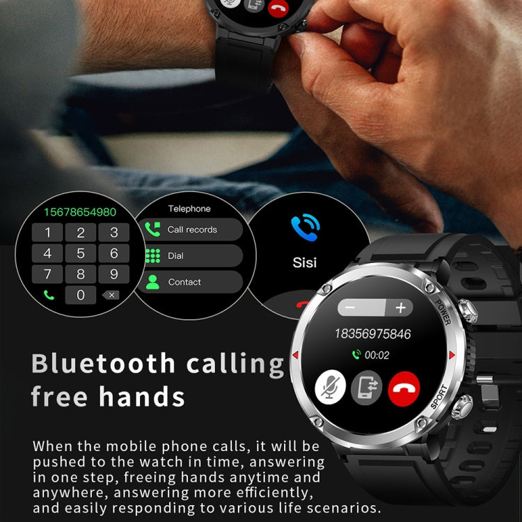 T30 1.6-inch Outdoor Sports Waterproof Smart Music Bluetooth Call Watch, Color: Dark Green - Smart Watches by buy2fix | Online Shopping UK | buy2fix