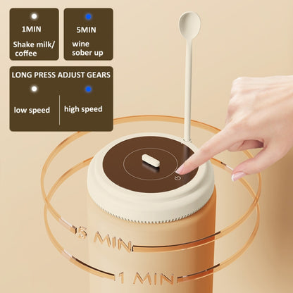 10000rpm/Min Magnetic Levitation Electric Coffee Stirrer Milk Shaker With Cup Gift Box(White) - Coffee Tools by buy2fix | Online Shopping UK | buy2fix