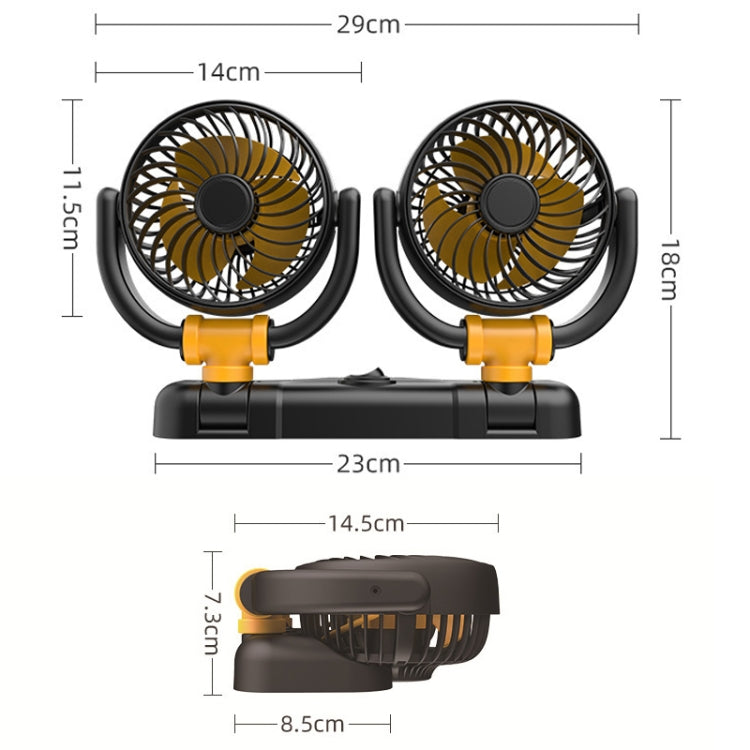 SUITU Car Foldable Cooling Fan Automobile Summer Temperature Reduction Fan, Model: Single 24V Cigarette Lighter Energized - Heating & Fans by SUITU | Online Shopping UK | buy2fix