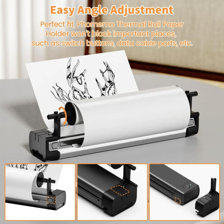 Phomemo M08F Printer Holder For Letter Rolls Thermal Paper - Printer Accessories by Phomemo | Online Shopping UK | buy2fix