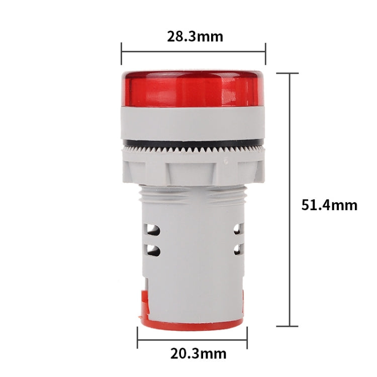 SINOTIMER ST16A Round 22mm LED Digital Signal Light 220V AC Ammeter 0-100A AC Current Indicator Light(03 Blue) - Current & Voltage Tester by SINOTIMER | Online Shopping UK | buy2fix