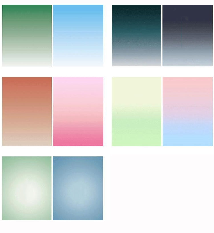 57 x 87cm Double-sided Gradient Background Paper Atmospheric Still Life Photography Props(Deep Gray+Peacock Green) - Gradient Color by buy2fix | Online Shopping UK | buy2fix