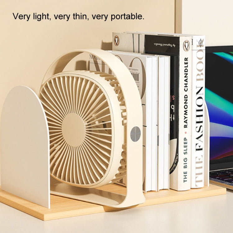 Lightweight USB Charging Nightlight Desktop Fan Summer Office Student Outdoor Multifunctional Small Fan(Beige) - Electric Fans by buy2fix | Online Shopping UK | buy2fix