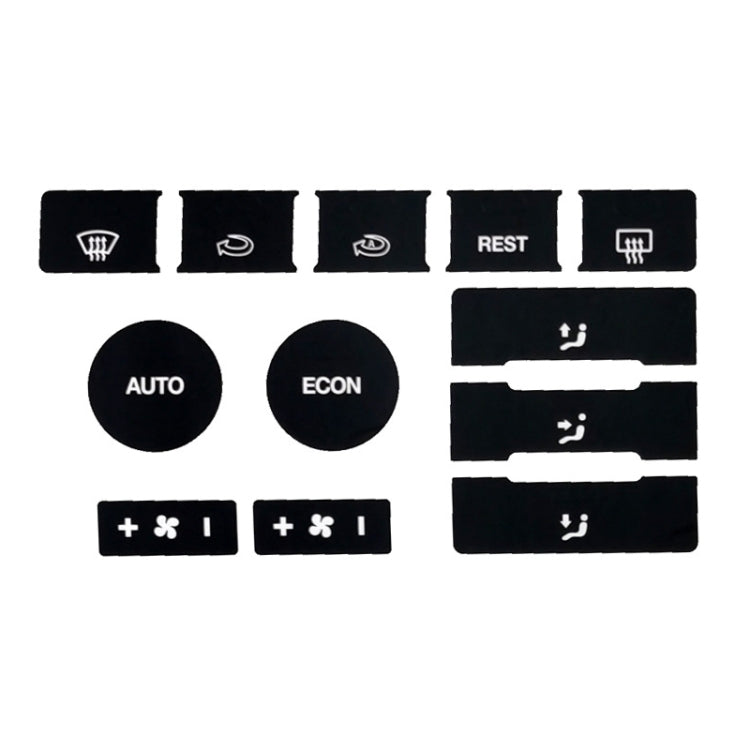 For 2005-2010 Volkswagen Touareg/Passat Steering Wheel Window AC Switch Button Repair Sticker(8pcs /Set) - Decorative Sticker by buy2fix | Online Shopping UK | buy2fix