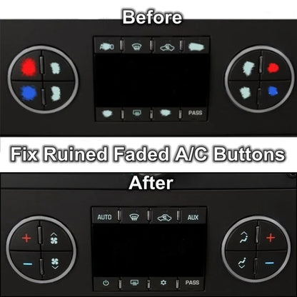 2sets For Audi A4/B6/B7 2000-2004 Car Air Conditioning Button Panel Sticker - Decorative Sticker by buy2fix | Online Shopping UK | buy2fix