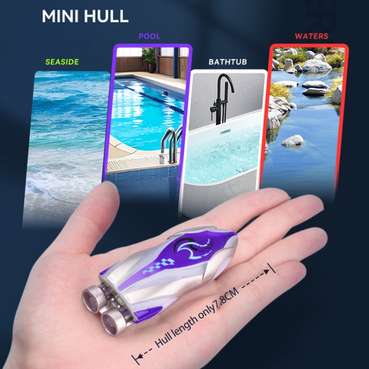 Children 2.4G Mini Remote Control Boat Summer Water Play Electrical Submarine Boys Toys(Purple) - RC Boats by buy2fix | Online Shopping UK | buy2fix