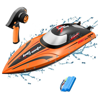 812 High-Speed RC Boat Large Horsepower Speedboat Long Endurance Waterproof Boys Water Toy Single Battery(Orange) - RC Boats by buy2fix | Online Shopping UK | buy2fix