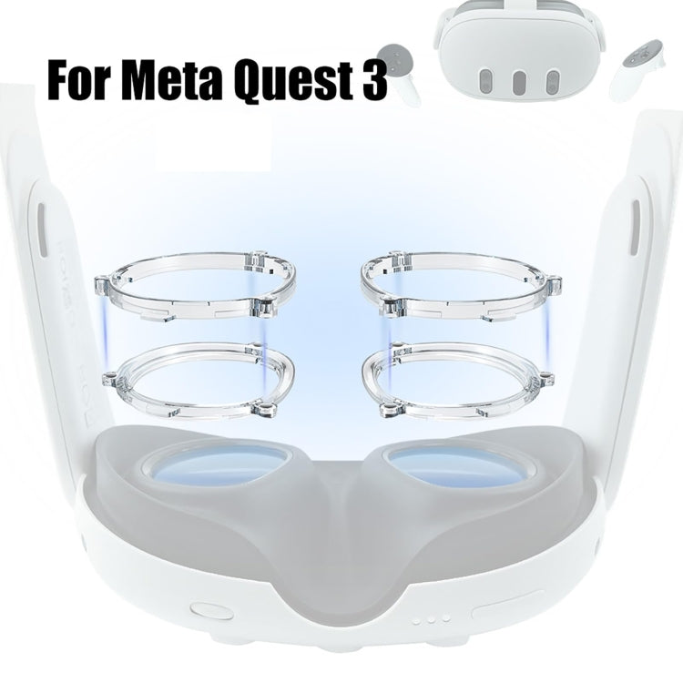 For Meta Quest 3 VR Magnetic Eyeglasses Frame, Spec: Anti Blue Light Lens+Frame Black - VR Accessories by buy2fix | Online Shopping UK | buy2fix