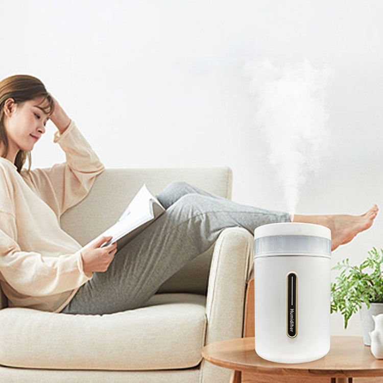 1L Home Humidifier Large Capacity Desk Aroma Mute Ambient Light Humidifier Charging Model(White) - Air Purifiers & Accessories by buy2fix | Online Shopping UK | buy2fix