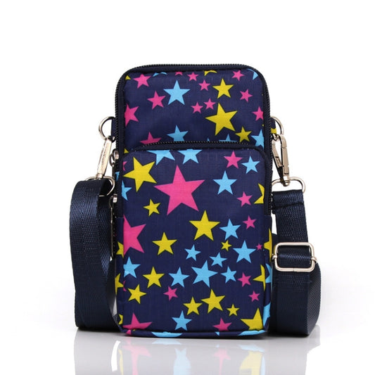 Printed Crossbody Mobile Phone Bag Mini Wallet With Arm Band, Style: Star - Single-shoulder Bags by buy2fix | Online Shopping UK | buy2fix