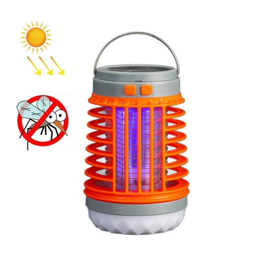 E-SMARTER W890-1 Solar LED Electric Shock Mosquito Light Outdoor USB Rechargeable Lighting Mosquito Trap(Orange) - Repellents by E-SMARTER | Online Shopping UK | buy2fix