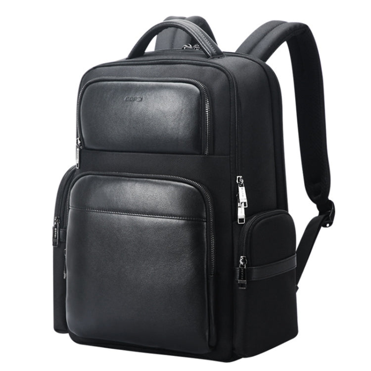 Bopai 61-125031 Large-capacity First-layer Cowhide Business Laptop Backpack With USB+Type-C Port(Black) - Backpack by Bopai | Online Shopping UK | buy2fix