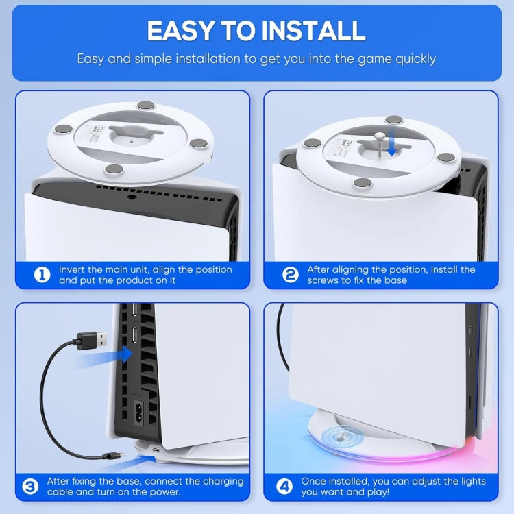 For Sony PS5 Slim IPEGA Universal Game Console Vertical Cooling Base Holder, Color: White - Holder by buy2fix | Online Shopping UK | buy2fix