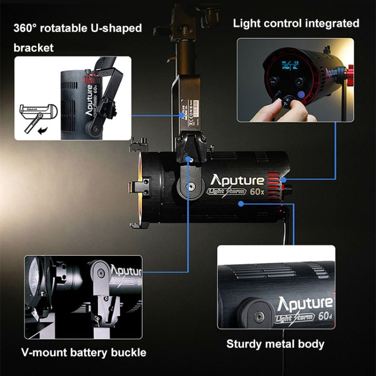 Aputure Adjustable Focus LED Photography Light Indoor Interview Video Live Fill Light, Spec: LS 60x -  by Aputure | Online Shopping UK | buy2fix